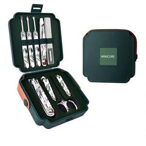 Portable 9 Piece Manicure <b>Pedicure</b> <b>Set</b> Stainless Steel Nail Care Tools Gift Box Case for DIY Manicure - Product Image 1