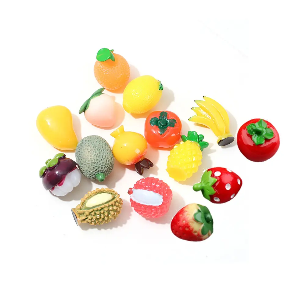 Hete Verkoop Poppenhuis Accessoires 3d Kunstmatige Miniatuur Fruit Hars Voor Diy Ambacht