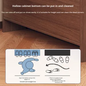 Scarpiera Moderna Minimalista in Acciaio Ultra-Sottile con Apertura a Ribalta per <span class=keywords><strong>Ingresso</strong></span>, <span class=keywords><strong>Corridoio</strong></span>, Appartamenti Piccoli e Grandi Case - Product Image 3