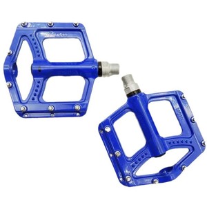 Pédales de plateforme en alliage d'aluminium, axe chromoly à 3 roulements pour vélos de montagne, durables, noir, bleu, rouge, argent, gris - Product Image 5