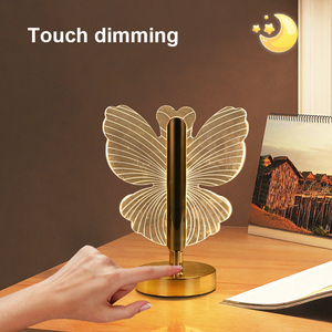 Jaiyi Sáng Tạo Nghệ Thuật Hiện Đại Độc Đáo Mộc Mạc Acrylic LED Ánh Sáng Ban Đêm Với Có Thể Sạc Lại USB Và Điều Khiển Thay Đổi Độ Sáng Cho Phòng Ngủ Đầu Giường - Product Image 2