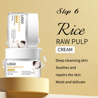 Logo personnalisé crème hydratante naturelle pour le visage sérum blanchissant ensemble de soins de la peau de riz