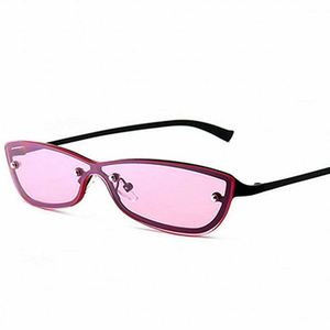 Gafas de Sol de Moda 2019, Diseño Único de Ojo de Gato Pequeño para Hombre, Tonos Rojo, Amarillo y Rosa, Protección UV400, Montura Metálica para Mujer - Product Image 1