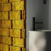 Briques de verre cristallin transparentes à bord blanc de 200*100*50 mm d'épaisseur pour le salon, la cuisine, la décoration de la maison, bloc de briques de verre cristallin