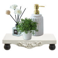 Plateau de rehaussement de savon bougie blanche fait à la main plateau décoratif en bois rehausseur en bois rustique présentoir sur pied en bois