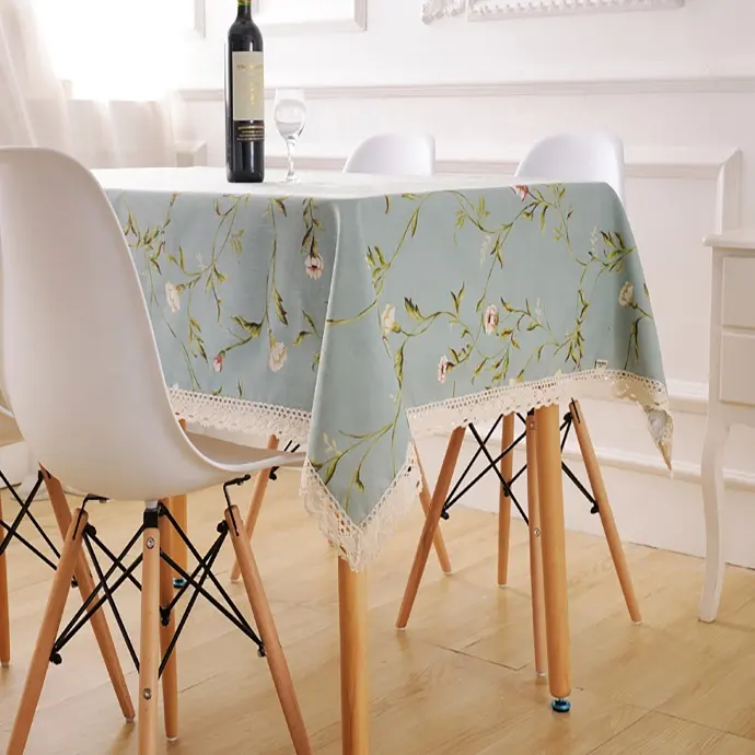 Hot Sale Home Decoration Luxury Cotton Woven High Quality Cover Table Cloth