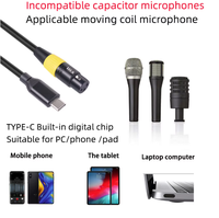Câble USB-C vers XLR Femelle, Câble Microphone USB-C Mâle vers XLR Femelle 3 Broches, Connecteur Audio et Données pour Ordinateur, 2/3 Mètres