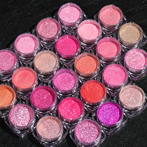 Polvere Scintillante Duochrome per Viso, Ombretto Metallico Glitterato, Pigmenti Olografici per Occhi con Effetto Cangiante <span class=keywords><strong>Rosso</strong></span> Rosa - Product Image 1