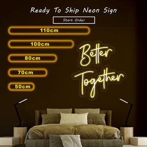 High Quality Custom <b>Neon</b> <b>Sign</b> 'Better Together' <b>for</b> Wedding Parties and Business Advertising High Visibility <b>Neon</b> Light Source - Product Image 3