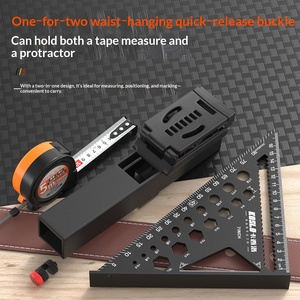 Ensemble d'outils de mesure trois-en-un en acier inoxydable et alliage d'aluminium, ruban à mesurer en acier de 5 mètres, haute précision, triangle à 90 degrés - Product Image 2