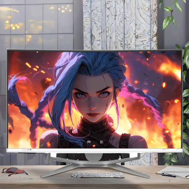 27 32 Inch I9 Monoblock Curved Monitor Desktop Monoblock Pc FHD Gaming Office All-in-One Computers