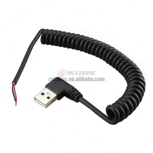 Câble de données à ressort Type-C double Usb3.1 à <span class=keywords><strong>angle</strong></span> de 90 degrés, coudé à gauche et à droite - Product Image 6
