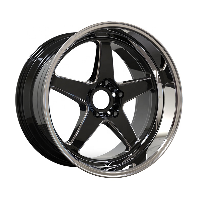 Black 5スポーク合金鋳造ホイール18インチ5 × 114.3アルミ合金車