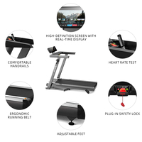 Tapis de course électrique portable et pliable, moteur 1,5 CV, inclinaison manuelle à 3 niveaux, conception ultra-silencieuse, pour usage domestique et salle de sport – Vente chaude usine