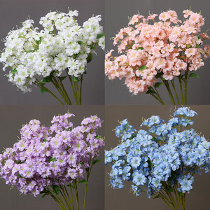 Fleurs artificielles en forme de trompette française, branche unique, en soie, décorations de mariage réalistes - Product Image 4