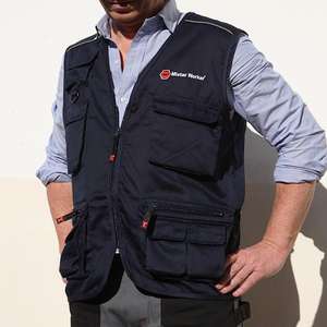 MISTER WORKER-Chaleco DE TRABAJO azul marino profesional de la 0738097869964-EAN CHAQUETAS DE TRABAJO CHAQUETAS DE VERANO SOFTSHELL - Product Image 2