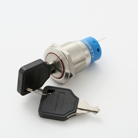 ELEWIND Interrupteur à clé 2 positions en acier inoxydable 22mm (PM222F-11Y/21B) Fonctionnement momentané 250v Tension max.