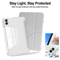 Étui pour tablette intelligente Funda Infinix XPAD 20 11 pouces, X1102, en cuir PU, support multi-pliable avec dos transparent, coque