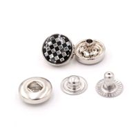 Botón a Presión de 4 Partes de Aleación de Zinc con Recubrimiento de Cobre de 12 mm, Diseño de Logotipo Personalizado OEM ODM, Cierre a Presión Simple y Ecológico para Thobe