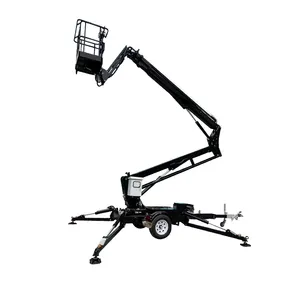 Ce Certified 10m-20m 200kg Towable Boom Lift Electric Trailer Boom Lift For Tree Work