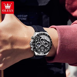   Reloj de Lujo para Hombre 2875, Reloj de Cuarzo, Resistente al Agua, Luminoso, de Primera Marca, con Fecha, Cronógrafo, Deportivo - Product Image 3