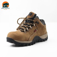 Botas de Trabajo Rocky Buffalo de Estilo Chileno, Personalizadas, de Media Caña, con Puntera de Material Compuesto, Suela de Goma y Cuero Genuino