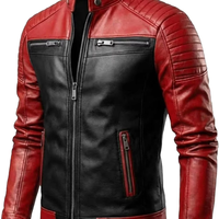 Blouson de moto noir pour homme en similicuir PU, manteau de motard personnalisé OEM ODM, vente en gros, vêtements d'extérieur pour l'automne et les voyages
