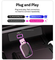 Convertisseur Android Auto CP86B 2 en 1 Wifi Plug and Play, dongle audio vidéo USB pour voiture, adaptateur CarPlay filaire vers sans fil pour iPhone