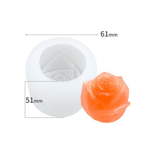 Besafe 3D Rose Shape Flower <span class=keywords><strong>Ice</strong></span> Cube Mold <span class=keywords><strong>Ice</strong></span> Cream Ball Maker Silicone riutilizzabile per bevande fai da te sapone per candele - Product Image 6
