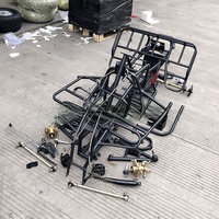 Kit complet de châssis de quad ATV DIY avec transmission par chaîne, suspension avant et arrière, et pièces de modification pour freins à disque
