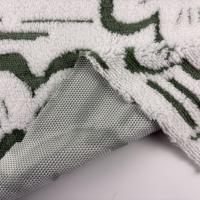Tissu en polaire sherpa jacquard à motif floral, adapté aux textiles de maison, aux couvertures et aux tapis