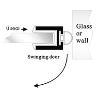 Bandes de protection anti-collision imperméables en PVC/PC pour portes de douche, découpe personnalisée, construction extrudée, options de longueur personnalisée