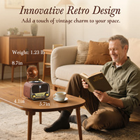 Radio Portabel Vintage AM/FM/SW Suara Terbaik USB Dapat Diisi Ulang TF/USB Mendukung Pemutar MP3 Speaker Nirkabel Radio Retro