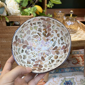 Hot bán thân thiện với môi bát với xử lý dừa vỏ nến chủ muỗng ngã ba biểu tượng tùy chỉnh thủ công mỹ nghệ Xuất xứ Bát - Product Image 5