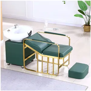 Factory Price Salon Equipment Electric Backwash Shampoo Chair Massage Lay Down Shampoo Backwash Units
