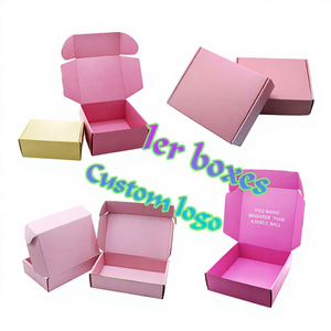 مستحضرات تجميل مخصصة للعناية بالبشرة ملابس فستان شموع دونات وردية بريدية ورقي للتعبئة والتغليف تخزين الشحن صناديق بريد مضلعة - Product Image 2