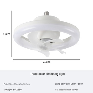 E27 <b>Fan</b> Bulb Intelligent Dimming Three Speed High Quality <b>Remote</b> Control Led Moving Head Ceiling <b>Fan</b> USB App-Controlled 5 Year - Product Image 3