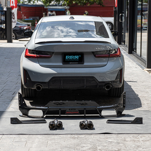 Convient pour <span class=keywords><strong>BMW</strong></span> série 3 G20 G28 LCI 2023-UP diffuseur de pare-chocs arrière becquet en Fiber de carbone sèche véritable - Product Image 6