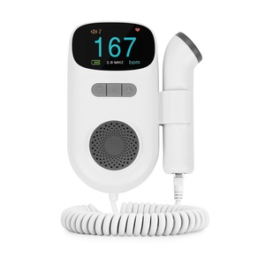 Monitor <span class=keywords><strong>Fetal</strong></span> <span class=keywords><strong>Doppler</strong></span> Digital Portátil de Bolsillo, 2.5MHz, Ultrasónico, Eléctrico, Instrumento para Medir la Frecuencia Cardíaca del Bebé - Product Image 2