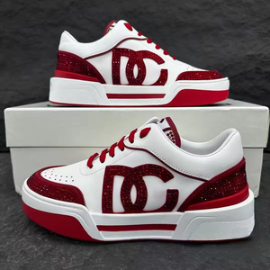 รองเท้าผ้าใบหนังวัวแท้สุดหรูสำหรับผู้ชายและผู้หญิง พื้นหนา คุณภาพสูง พื้นรองเท้า TPU เหมาะสำหรับวิ่งและเดิน ใส่ได้ทั้งฤดูร้อนและฤดูใบไม้ผลิ - Product Image 1