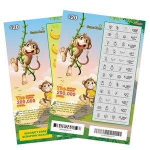 New Arrival Winning <b>Card</b> Pull Tabs International Online Lottery Ticket Printing - Product Image 1