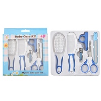 Ensemble de soins pour bébé en nylon, 6 pièces, kit d'hygiène pour enfants, coupe-ongles, outil de manucure, kit de soins pour la santé du bébé, accessoire cadeau