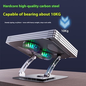 <span class=keywords><strong>360</strong></span> °   Soporte Giratorio de Aluminio para Laptop con Ventiladores Dobles Ultra Silenciosos, Altura Ajustable, para <span class=keywords><strong>MacBook</strong></span> Pro de 17 Pulgadas, Plegable y Estable - Product Image 6