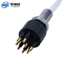 Conector Subacuático Impermeable de Alta Corriente para Aguas Profundas, 10 Pines, Macho, Estándar IP68, YingDiGe YDG-HCC-10-M/F-S/C 100-1500V