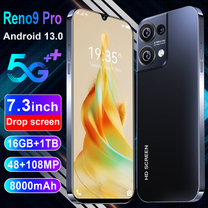 Téléphones portables Tecno Camon 19 Pro <span class=keywords><strong>Reno</strong></span> 9 Pro 2026, écran large <span class=keywords><strong>de</strong></span> 7,3 pouces, téléphone HD double SIM 5G, smartphone Android - Product Image 2