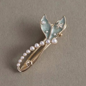 Sweet Girls Pearl <span class=keywords><strong>Said</strong></span> Hairpin Drip Oil Fishtail Hairclip Alliage Ponytail Hair Clips Duckbill Hairgrip - Product Image 6