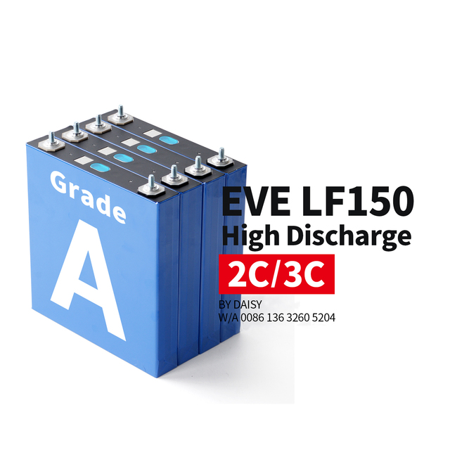 EU/US Stock Grade A+ EVE LF150 150Ah High Discharge 8000 Lifepo4 Prismati Cells 48V Off Grid Solar Energy Battery