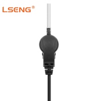 Casque radio bidirectionnel LSENG avec tube acoustique transparent, écouteur, microphone PTT intégré avec ENC, compatible avec Kenwood TK3207 TK2207 Baofeng Radio