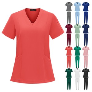 Vente directe usine – Tenue médicale multicolore, uniforme d'infirmière, <span class=keywords><strong>blouse</strong></span> chirurgicale à col en V, coupe ajustée - Product Image 1