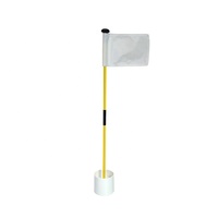 Portable 2 sections en fibre de verre Golf Pole Pin FlagPole avec Mini Golf Flagsticks Putting Green Flag Hole Cup Yard Golf Pin Flags